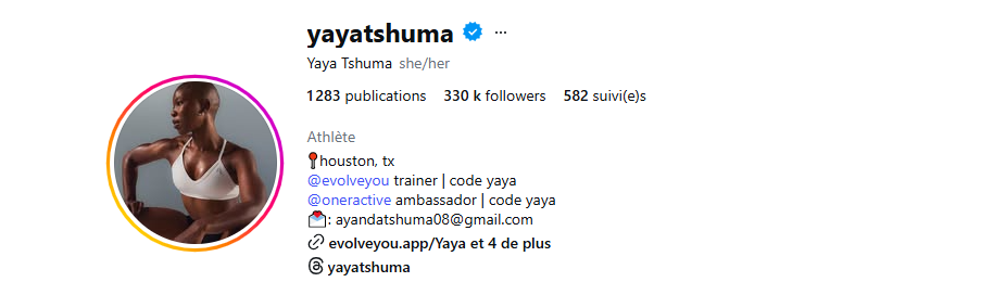 Yaya Tshuma - Fitness Influencer